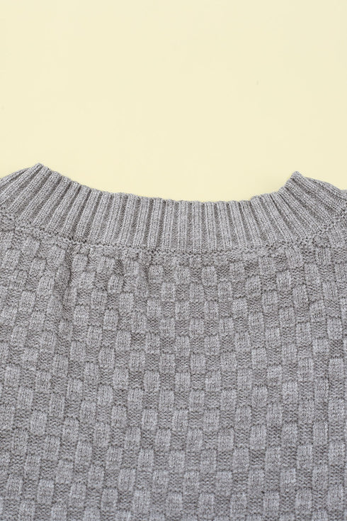 V-Neck Twist Knitted Vest Sweater